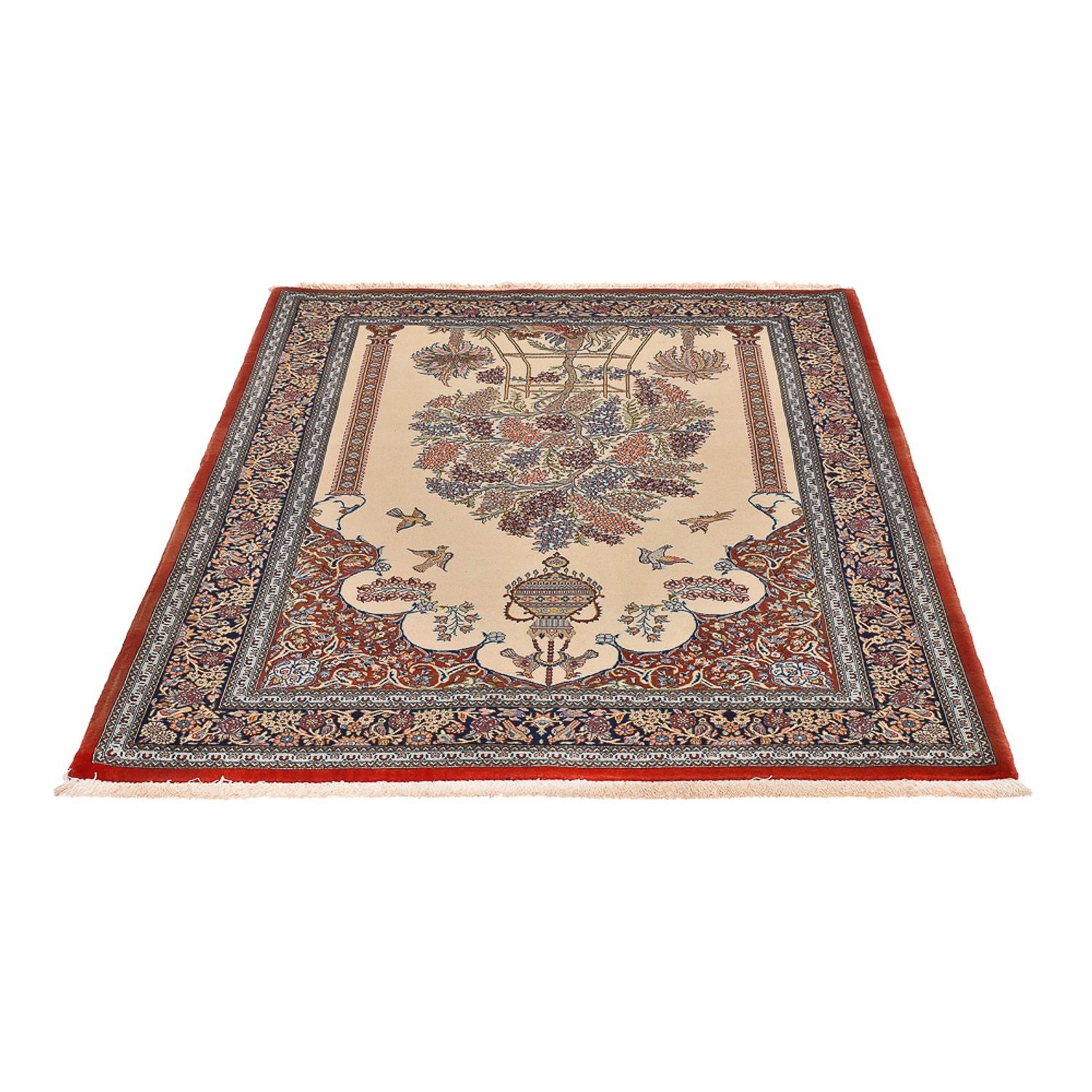 Persisk tæppe - Ghom - Royal - 200 x 136 cm - lys beige