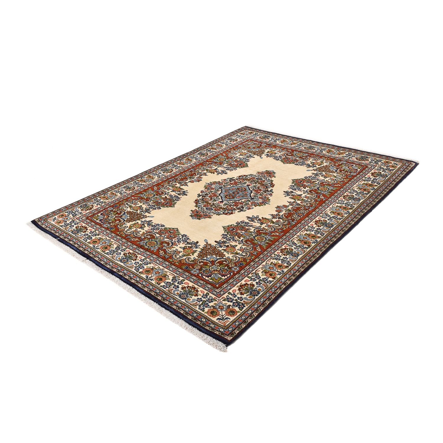 Persisk tæppe - Ghom - Royal - 188 x 130 cm - lys beige