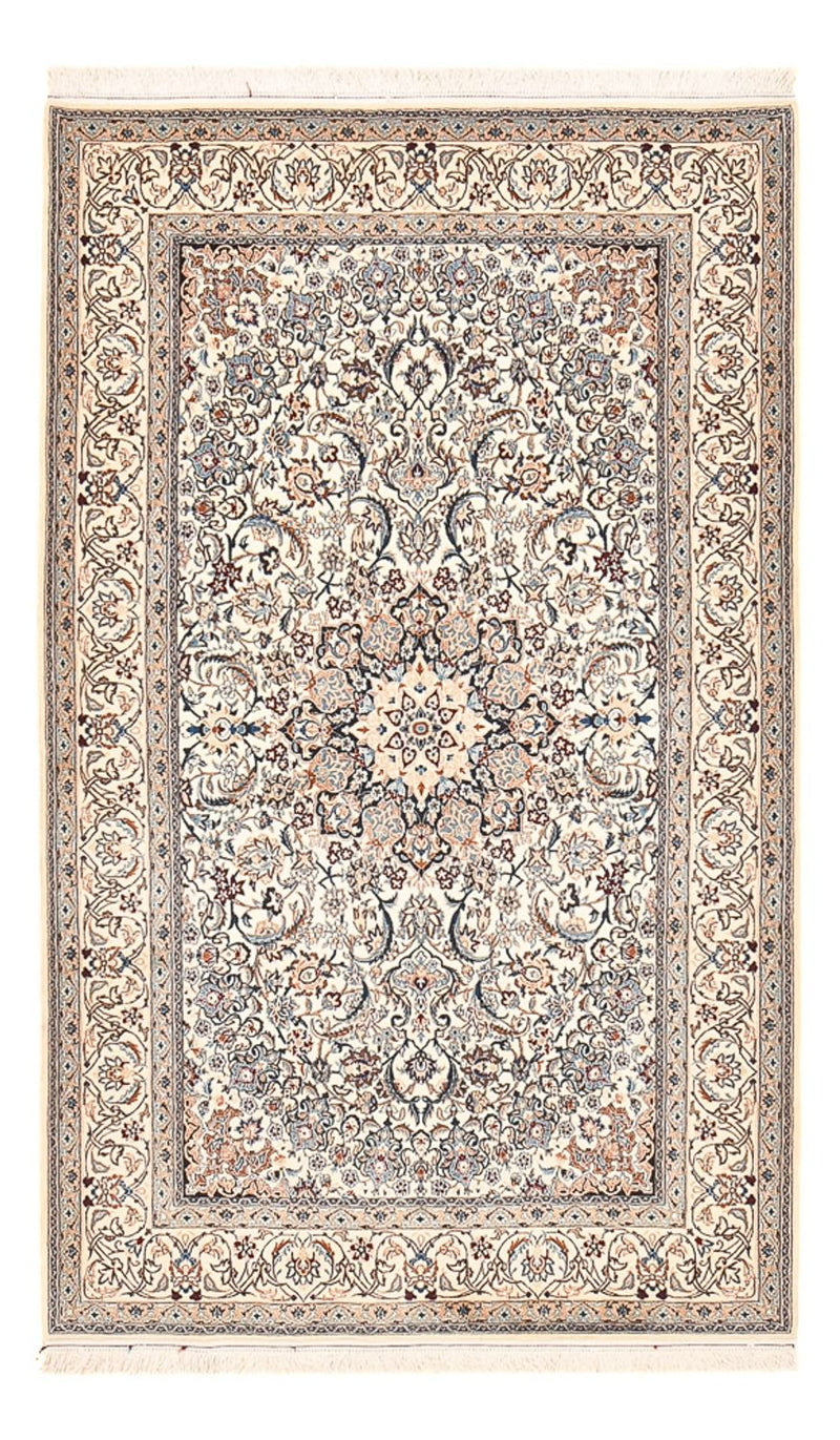 Persisk tæppe - Nain - Premium - 208 x 124 cm - lys beige