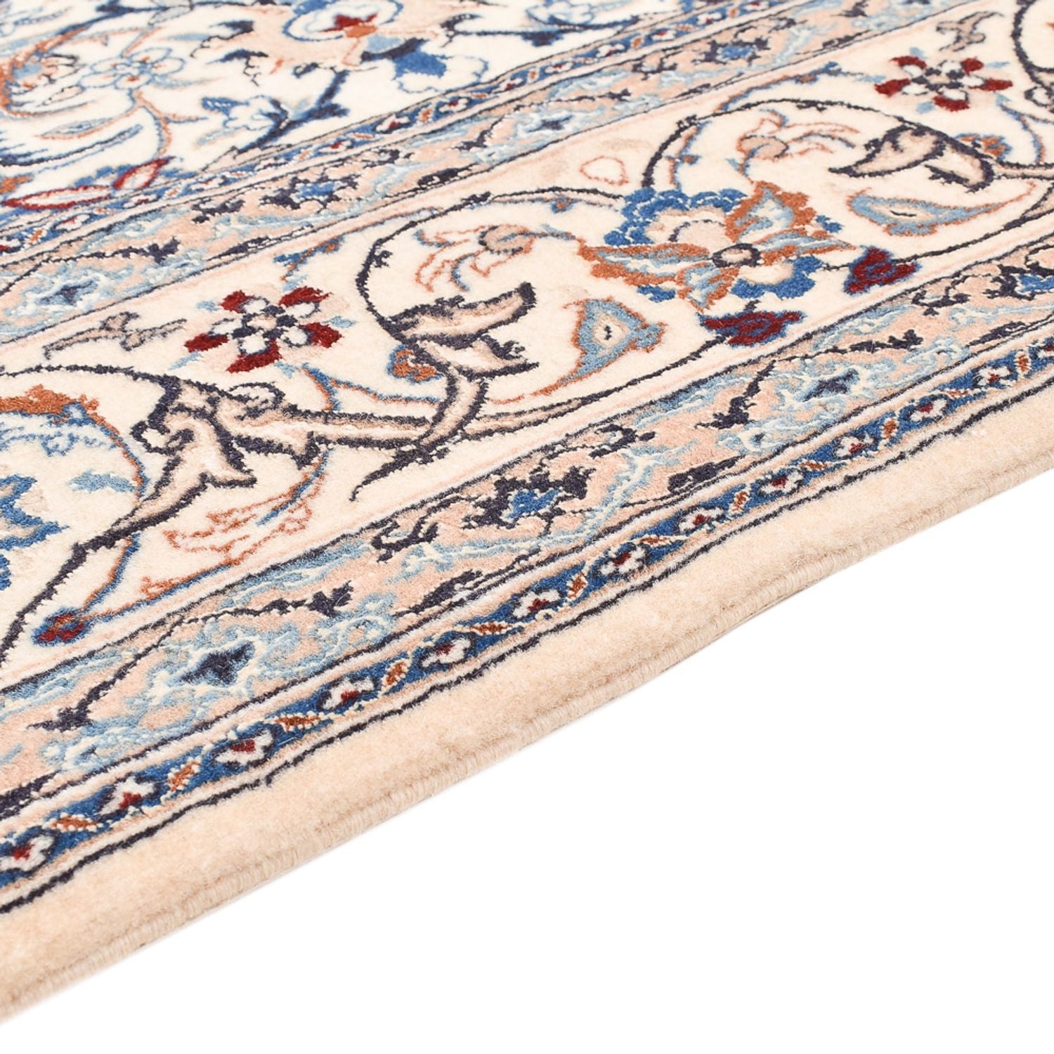 Persisk tæppe - Nain - Premium - 208 x 124 cm - lys beige