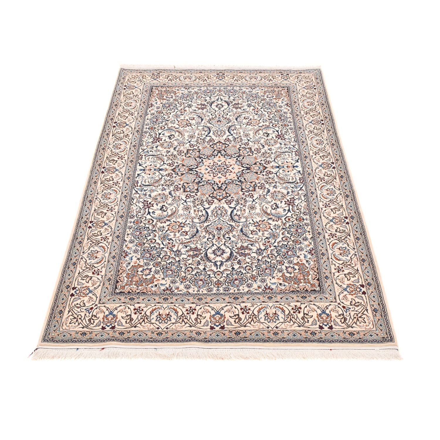 Persisk tæppe - Nain - Premium - 208 x 124 cm - lys beige