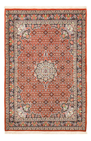 Persisk tæppe - Bijar - 217 x 142 cm - lysrød