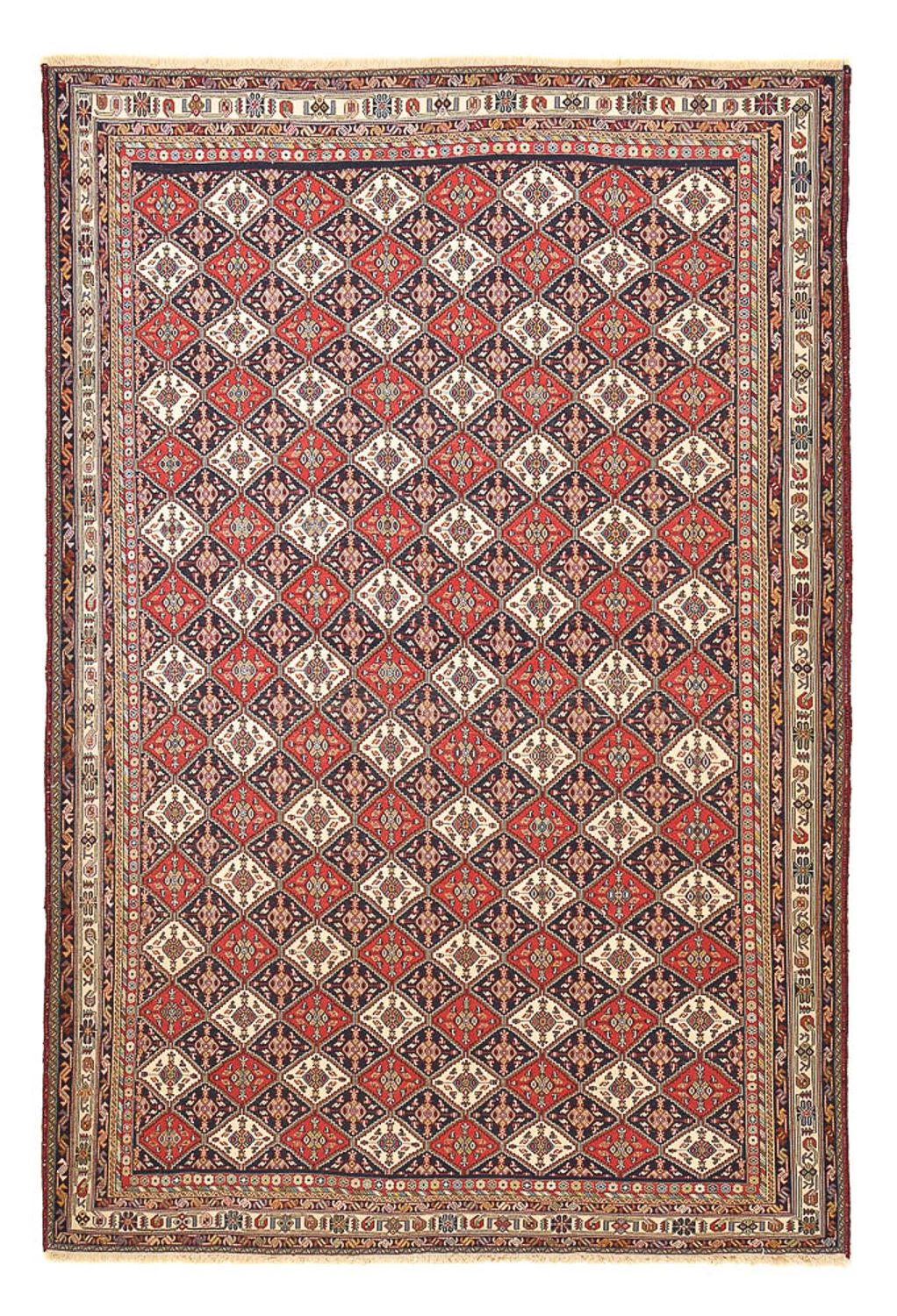 Kelim-tæppe - orientalsk - 289 x 193 cm - lysrød