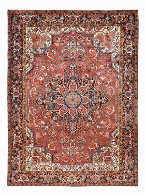 Persisk tæppe - Nomadisk - 344 x 256 cm - lysrød