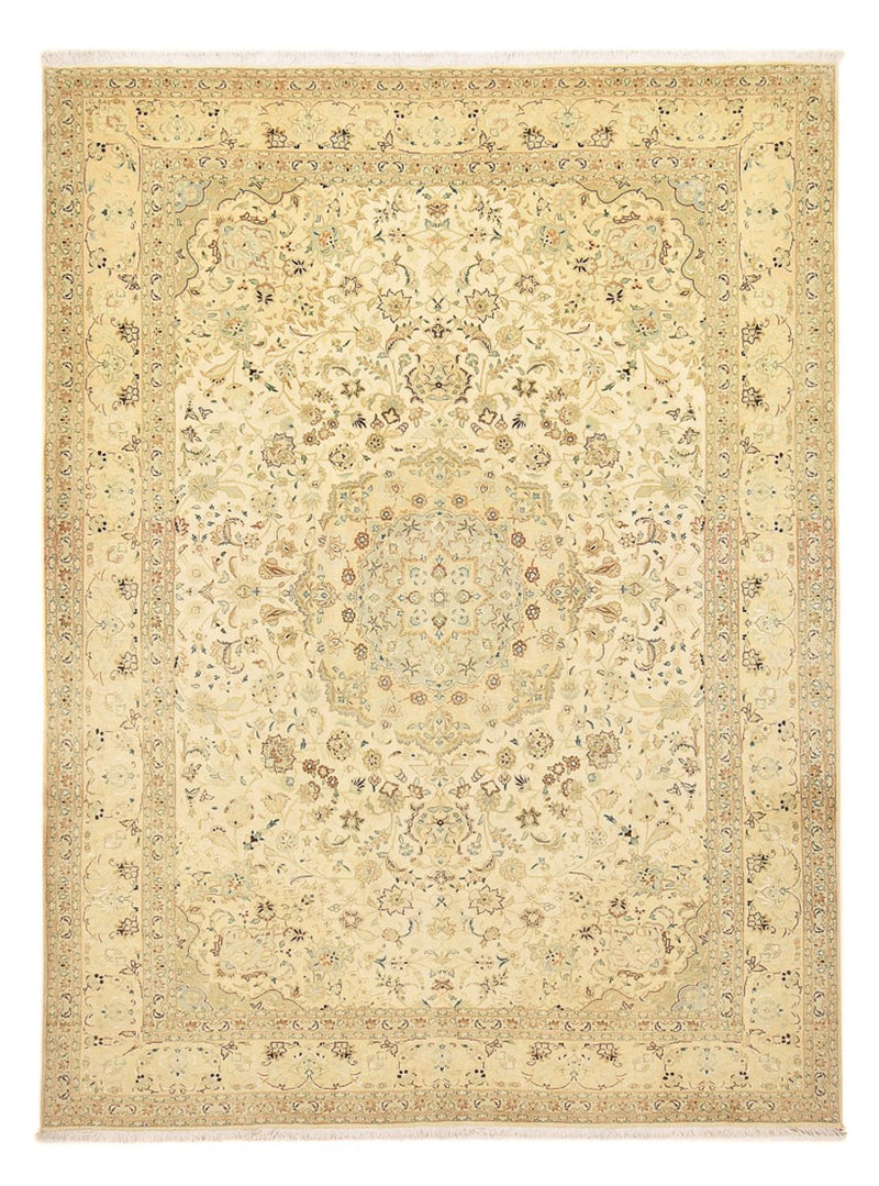 Persisk tæppe - Tabriz - Royal - 342 x 252 cm - lys beige