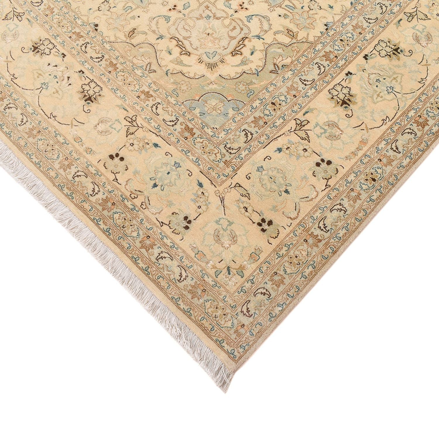 Persisk tæppe - Tabriz - Royal - 342 x 252 cm - lys beige