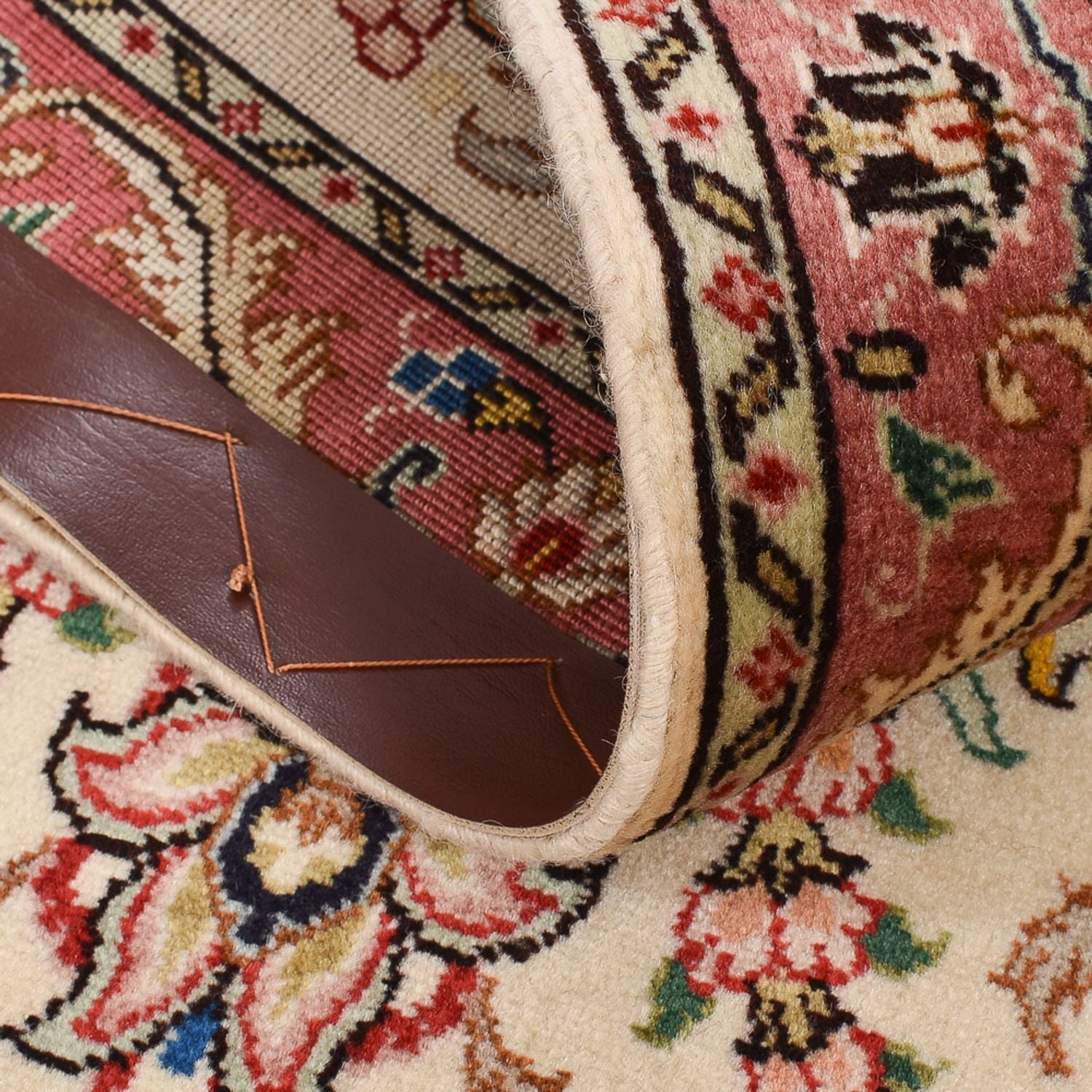 Løber Persisk tæppe - Tabriz - Royal - 286 x 70 cm - beige