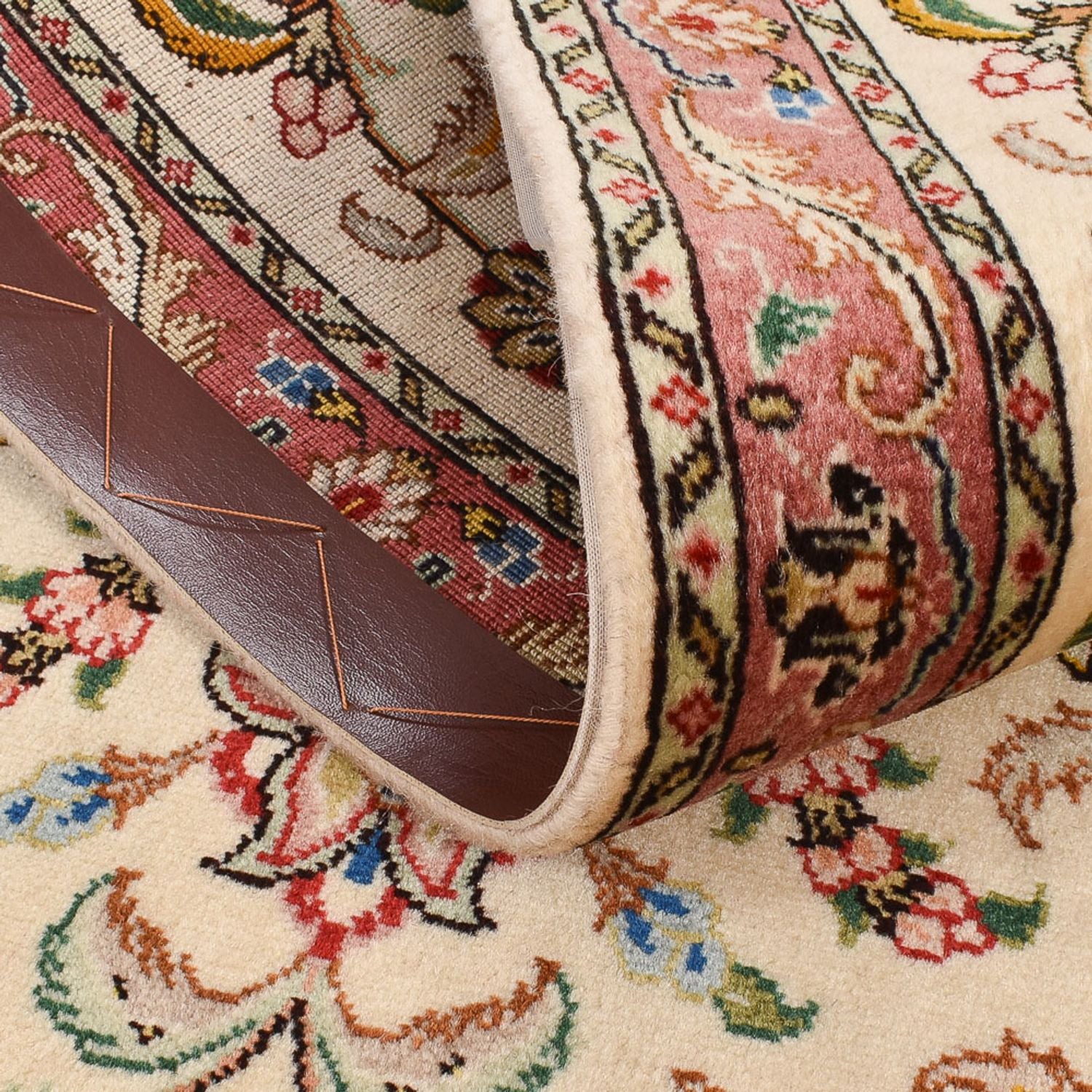 Løber Persisk tæppe - Tabriz - Royal - 284 x 70 cm - beige