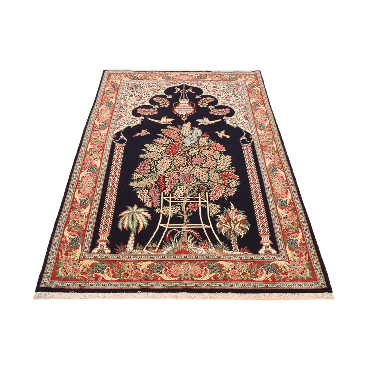 Persisk tæppe - Ghom - Royal - 218 x 135 cm - mørkeblå