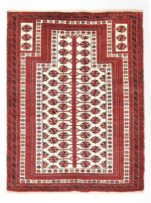 Baluch-tæppe - 128 x 100 cm - flerfarvet