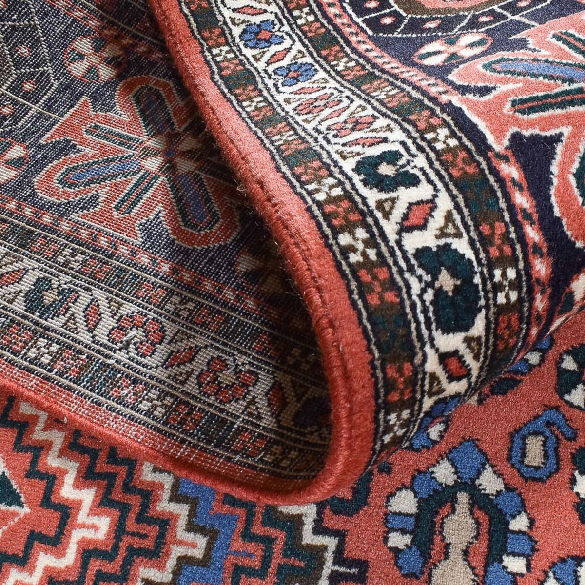 Persisk tæppe - Nomadisk - 343 x 247 cm - lysrød