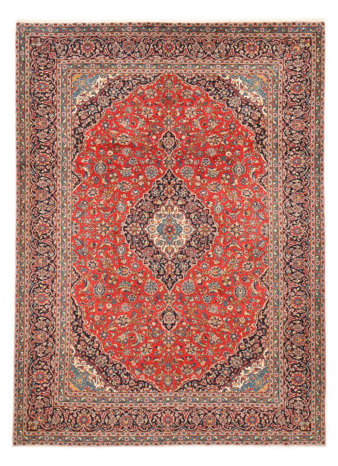 Persisk tæppe - Keshan - 385 x 289 cm - rød