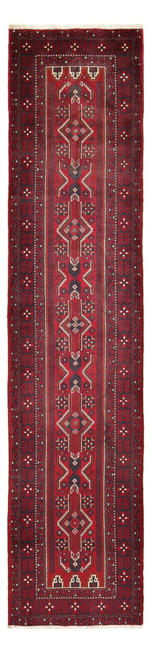 Løber Baluch-tæppe - 414 x 97 cm - rød