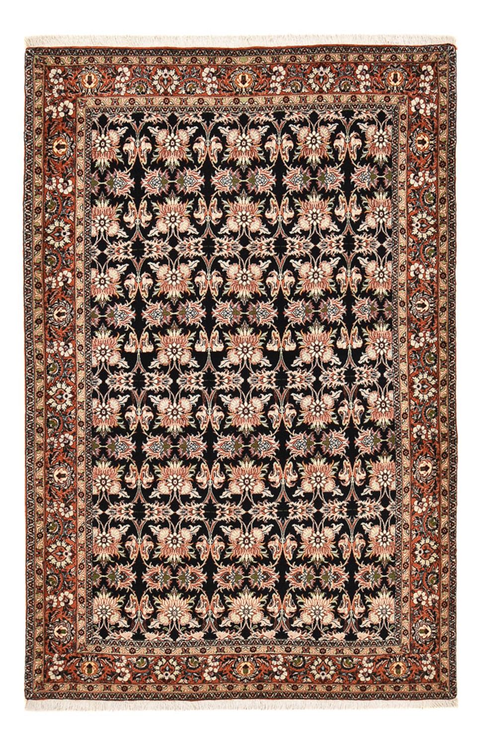 Persisk tæppe - Bijar - 223 x 140 cm - mørkeblå