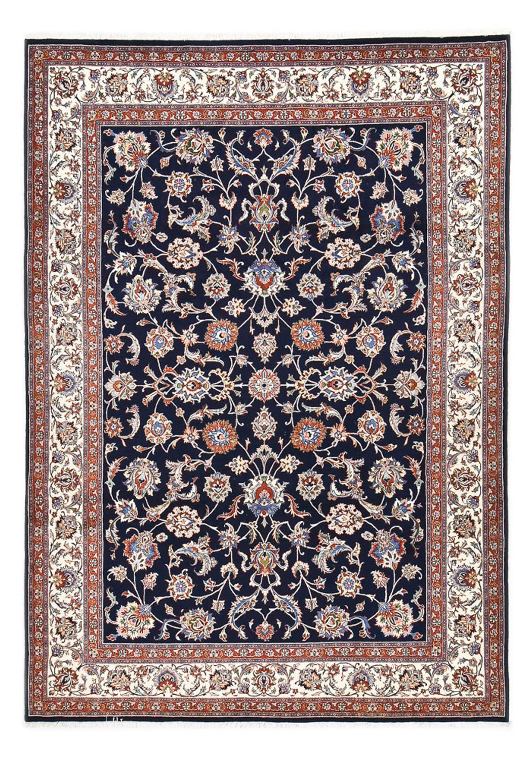 Persisk tæppe - Classic - Royal - 342 x 243 cm - mørkeblå