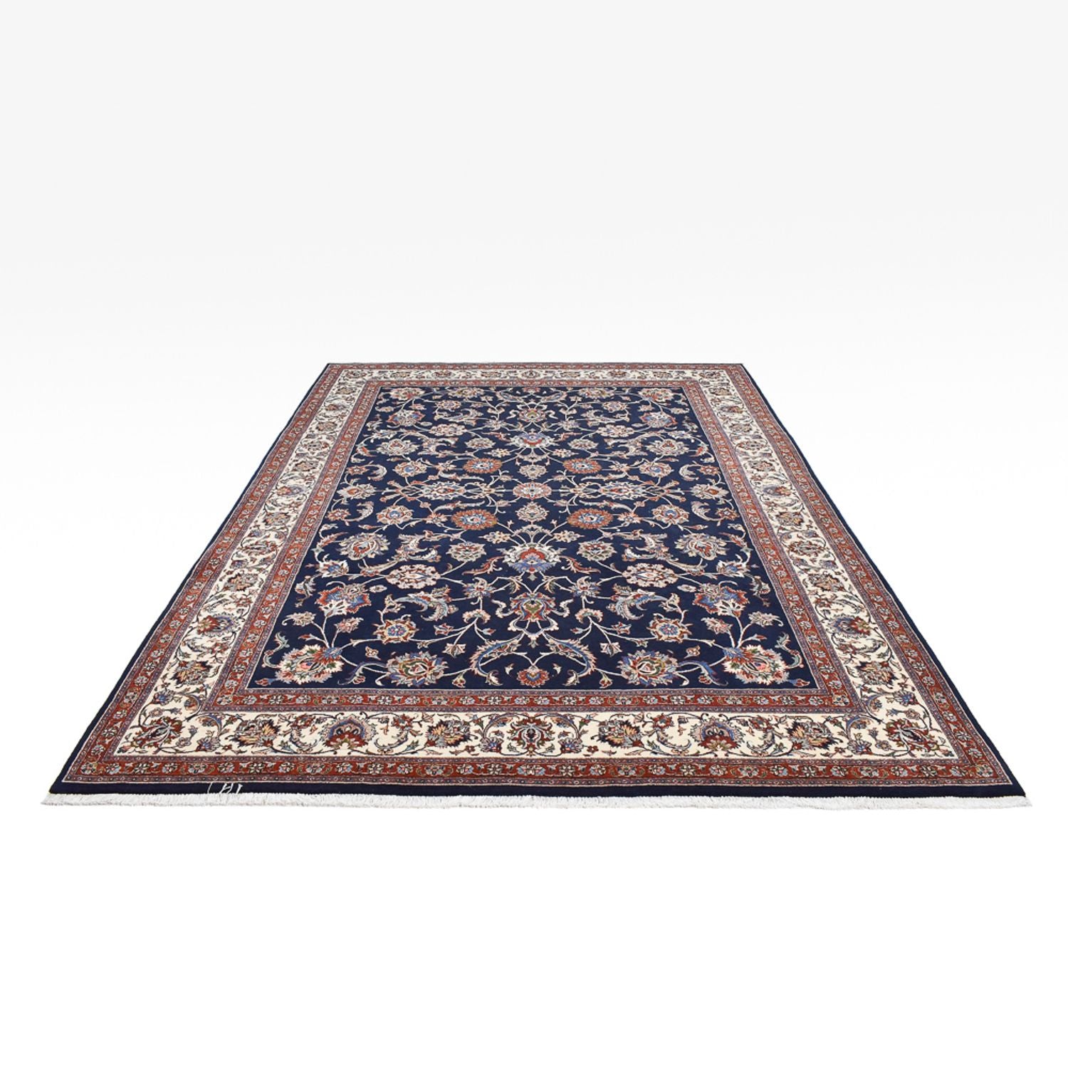 Persisk tæppe - Classic - Royal - 342 x 243 cm - mørkeblå