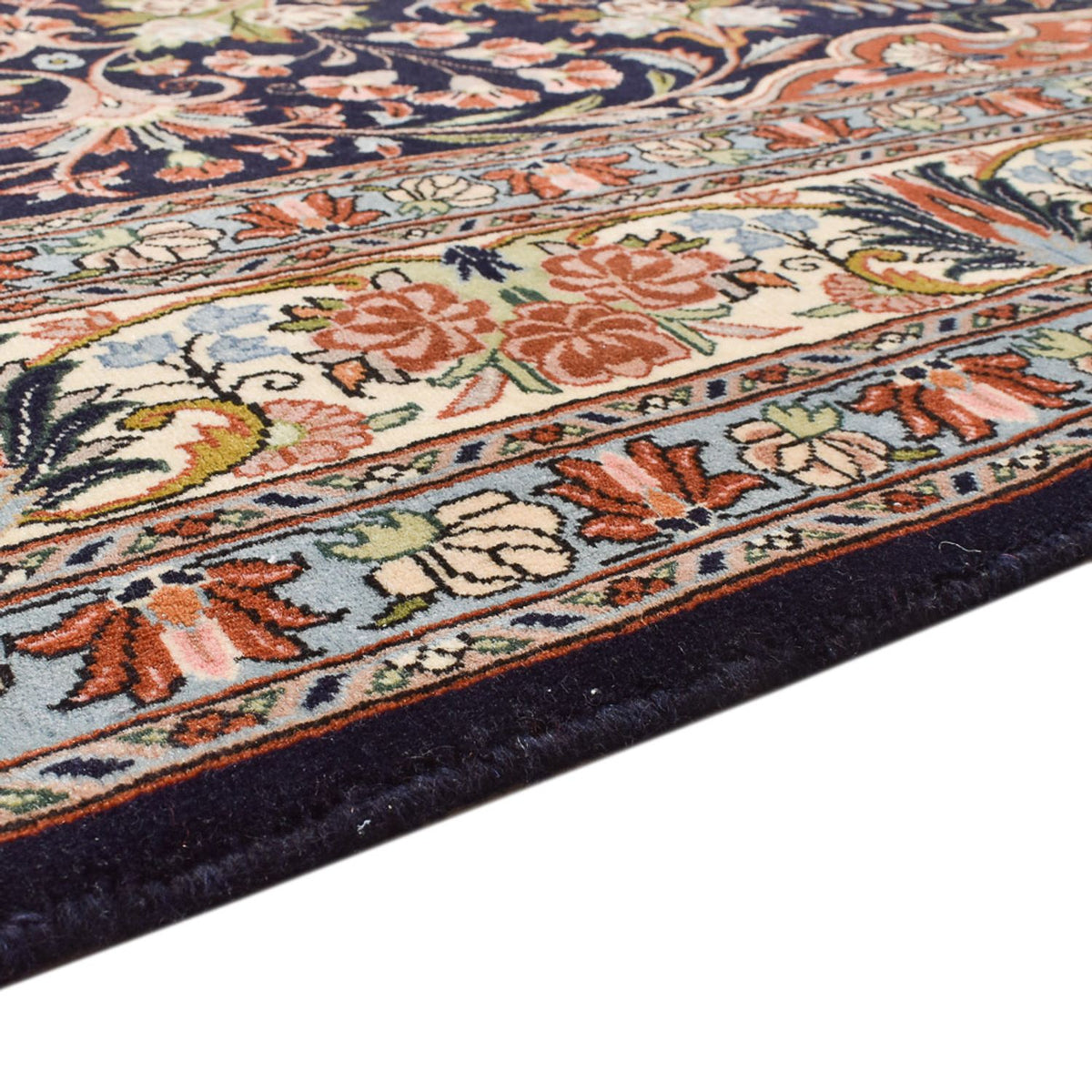 Persisk tæppe - Bijar - 304 x 200 cm - mørkeblå