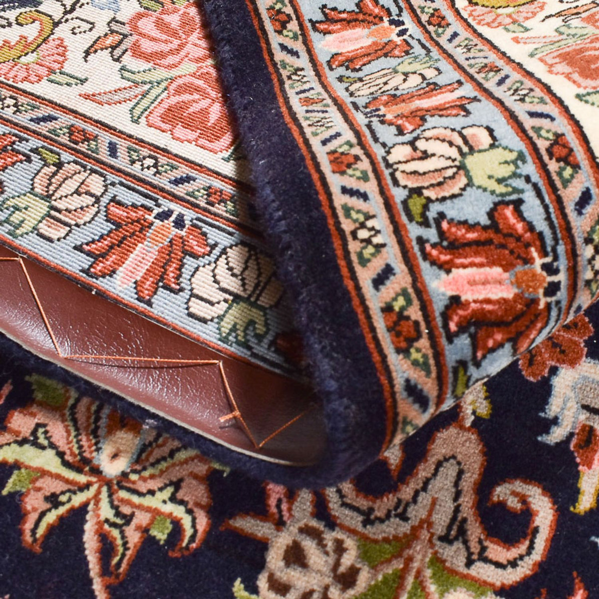 Persisk tæppe - Bijar - 304 x 200 cm - mørkeblå