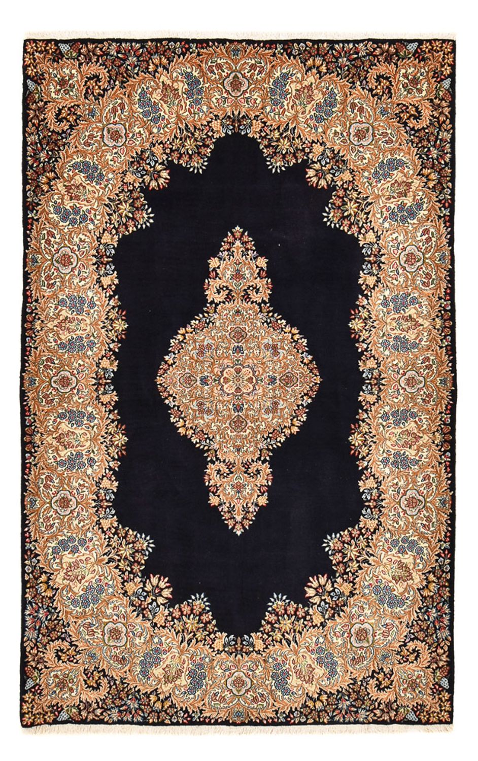 Persisk tæppe - Royal - 243 x 155 cm - mørkeblå