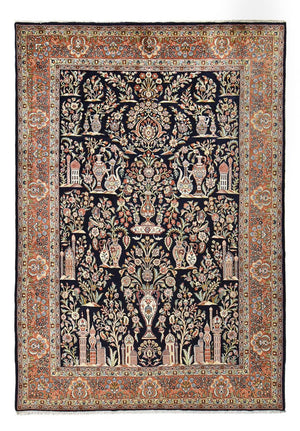 Persisk tæppe - Classic - Royal - 380 x 258 cm - mørkeblå