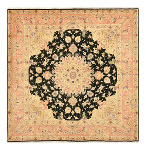 Persisk tæppe - Tabriz - Royal firkantet  - 202 x 196 cm - mørkeblå