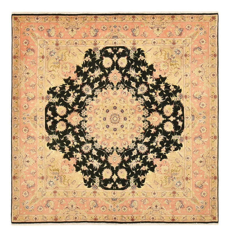 Persisk tæppe - Tabriz - Royal firkantet  - 202 x 196 cm - mørkeblå