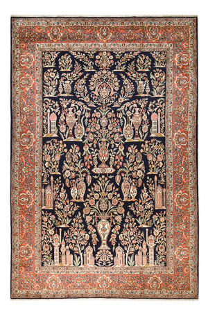Persisk tæppe - Keshan - 375 x 252 cm - mørkeblå