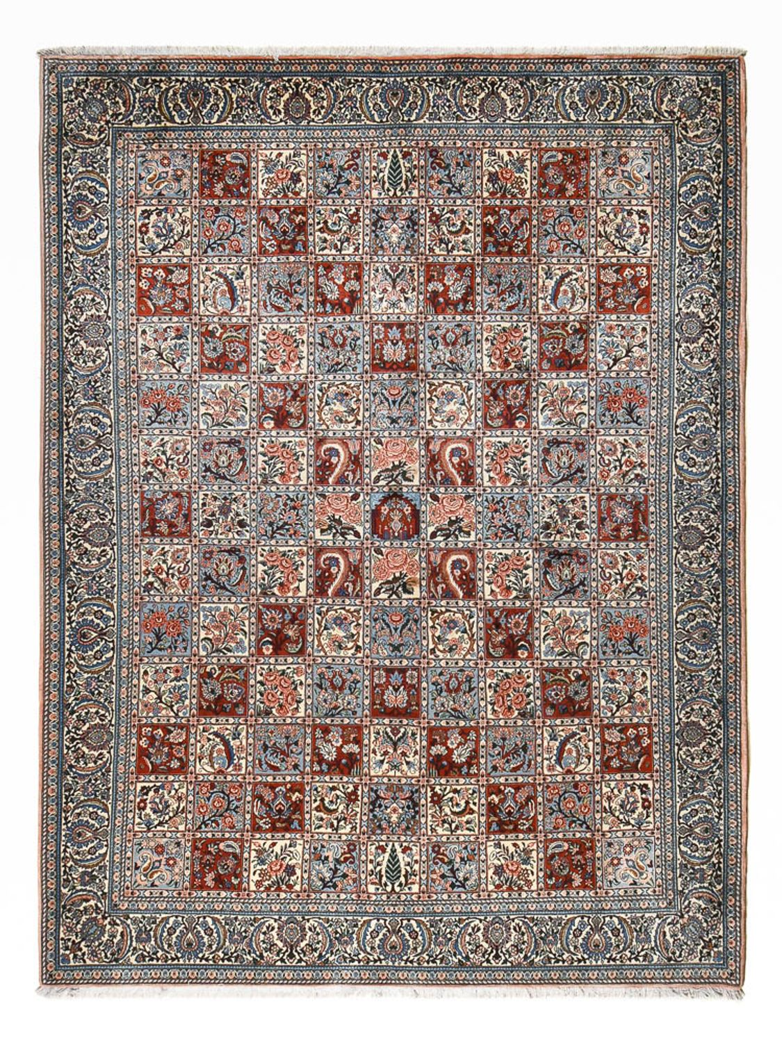 Persisk tæppe - Nomadisk - 348 x 258 cm - lyseblå