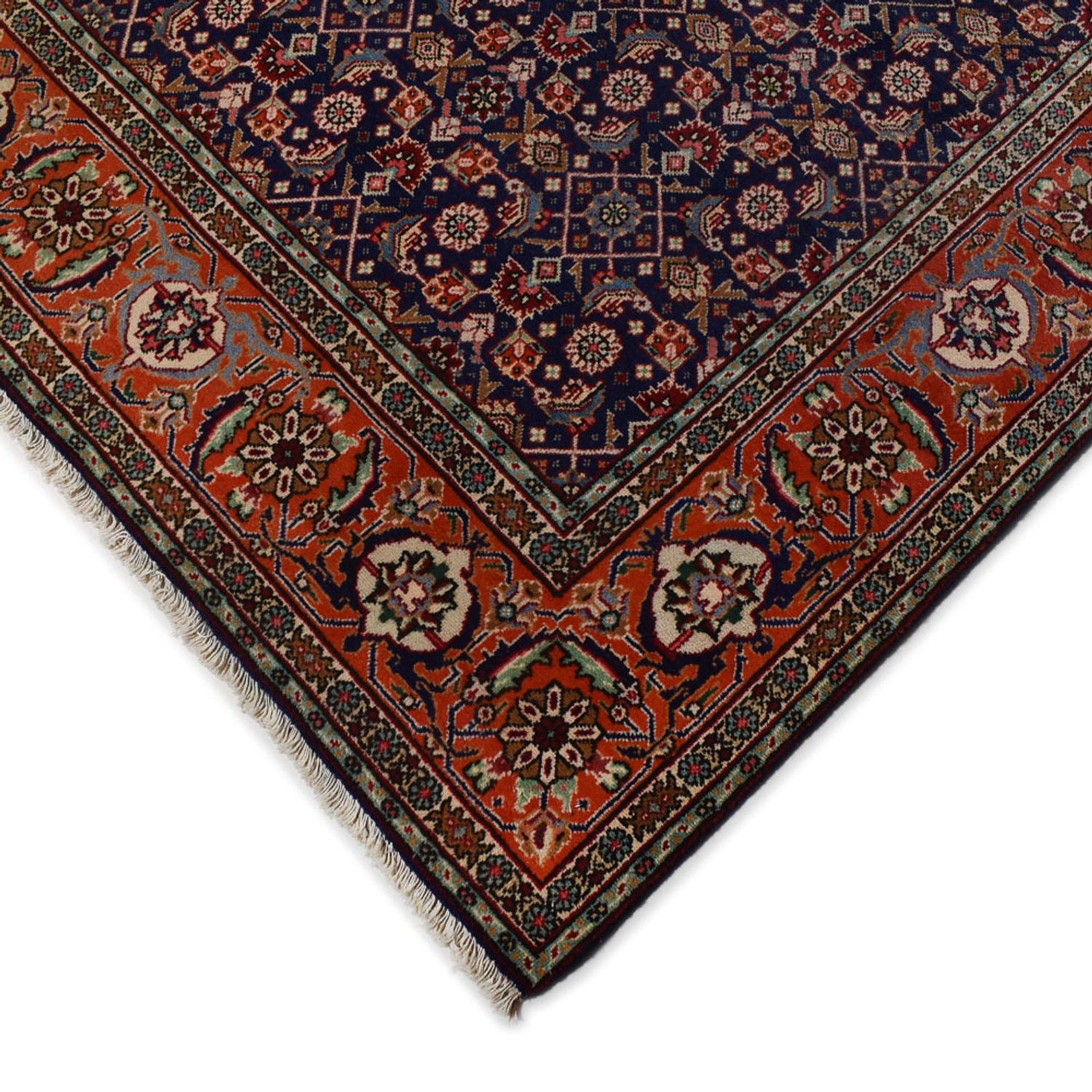 Persisk tæppe - Tabriz - 289 x 198 cm - mørkeblå