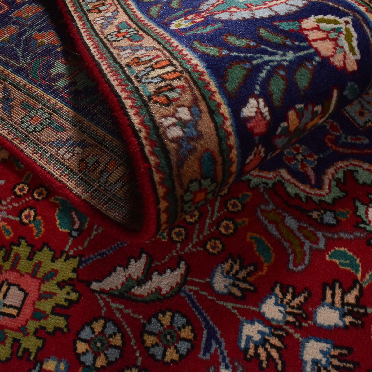 Persisk tæppe - Tabriz - 290 x 203 cm - bordeaux rød