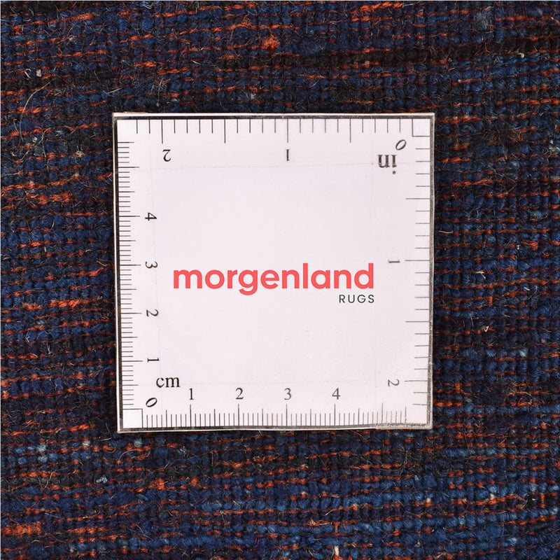 Gabbeh Tæppe - Loribaft Persisk - 143 x 119 cm - mørkeblå