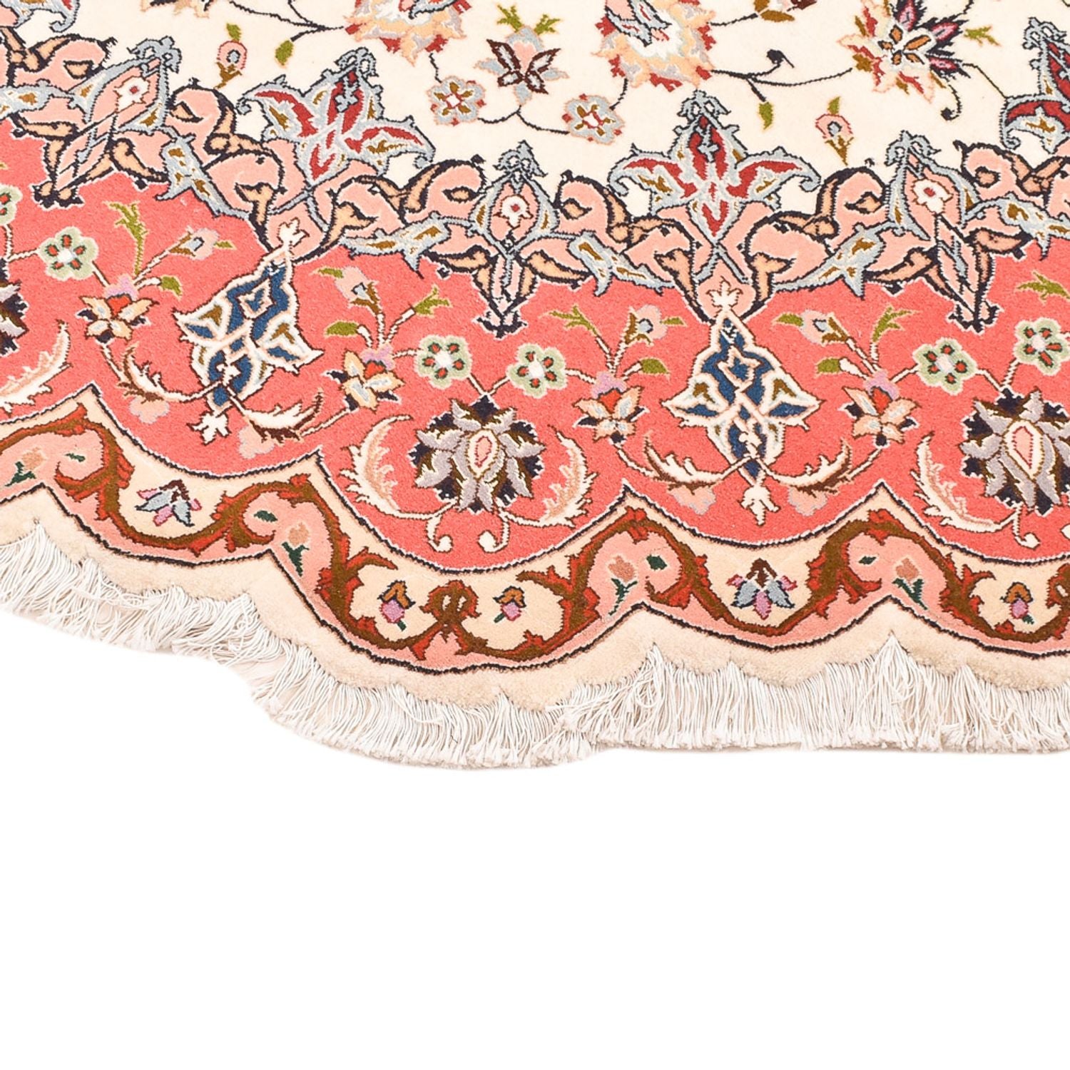 Persisk tæppe - Tabriz - Royal rundt  - 200 x 200 cm - flerfarvet