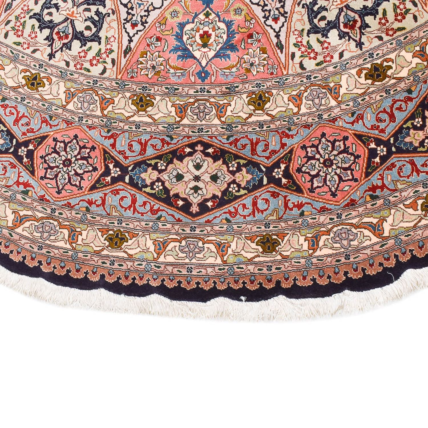 Persisk tæppe - Tabriz - Royal rundt  - 250 x 250 cm - flerfarvet