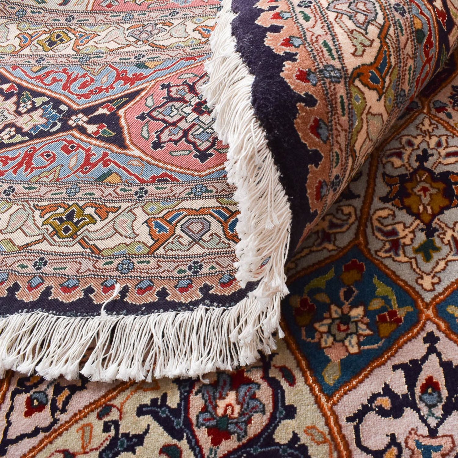 Persisk tæppe - Tabriz - Royal rundt  - 250 x 250 cm - flerfarvet