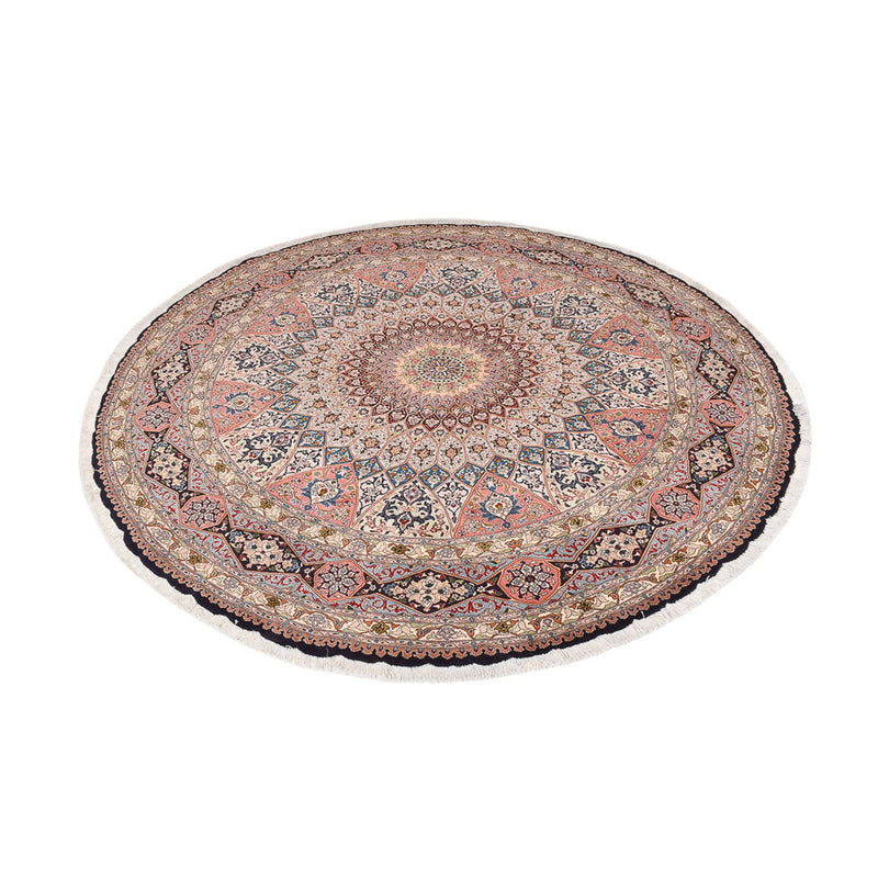 Persisk tæppe - Tabriz - Royal rundt  - 250 x 250 cm - flerfarvet