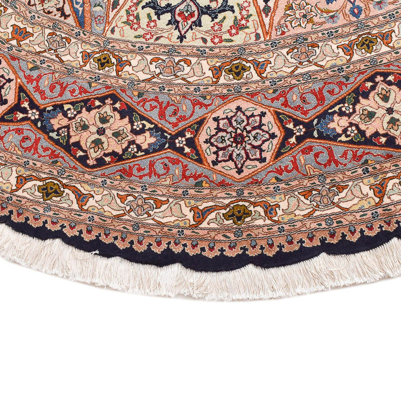 Persisk tæppe - Tabriz - Royal rundt  - 250 x 250 cm - lysrød