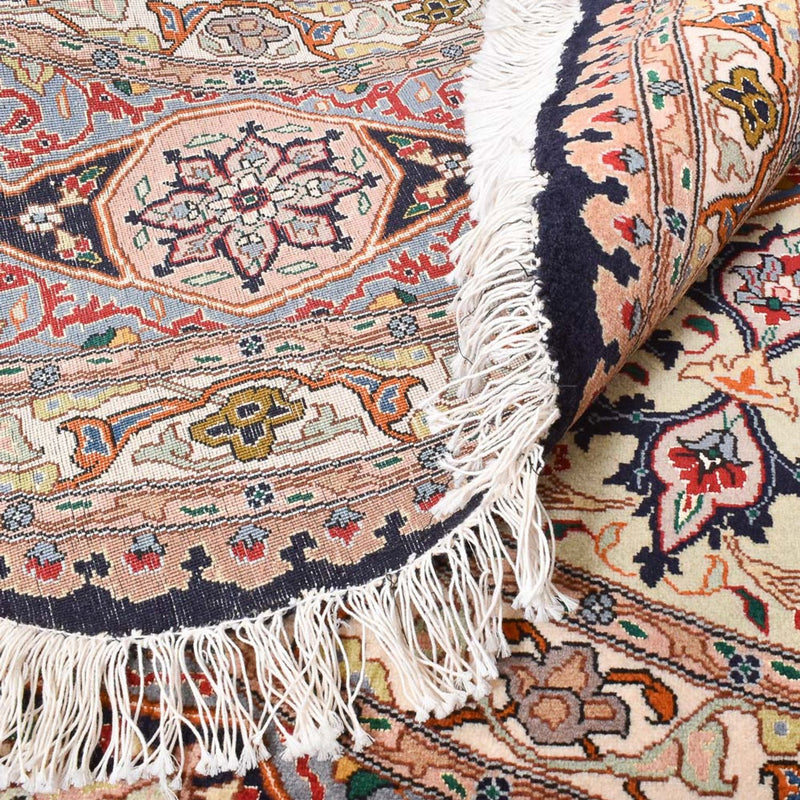 Persisk tæppe - Tabriz - Royal rundt  - 250 x 250 cm - lysrød