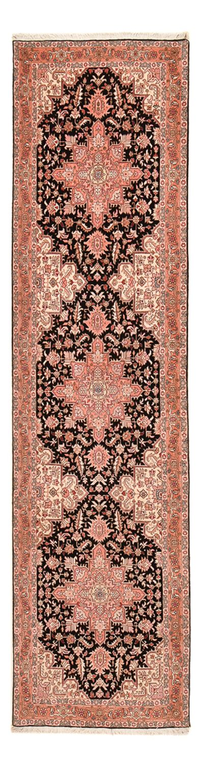 Løber Persisk tæppe - Tabriz - Royal - 352 x 90 cm - lysrød