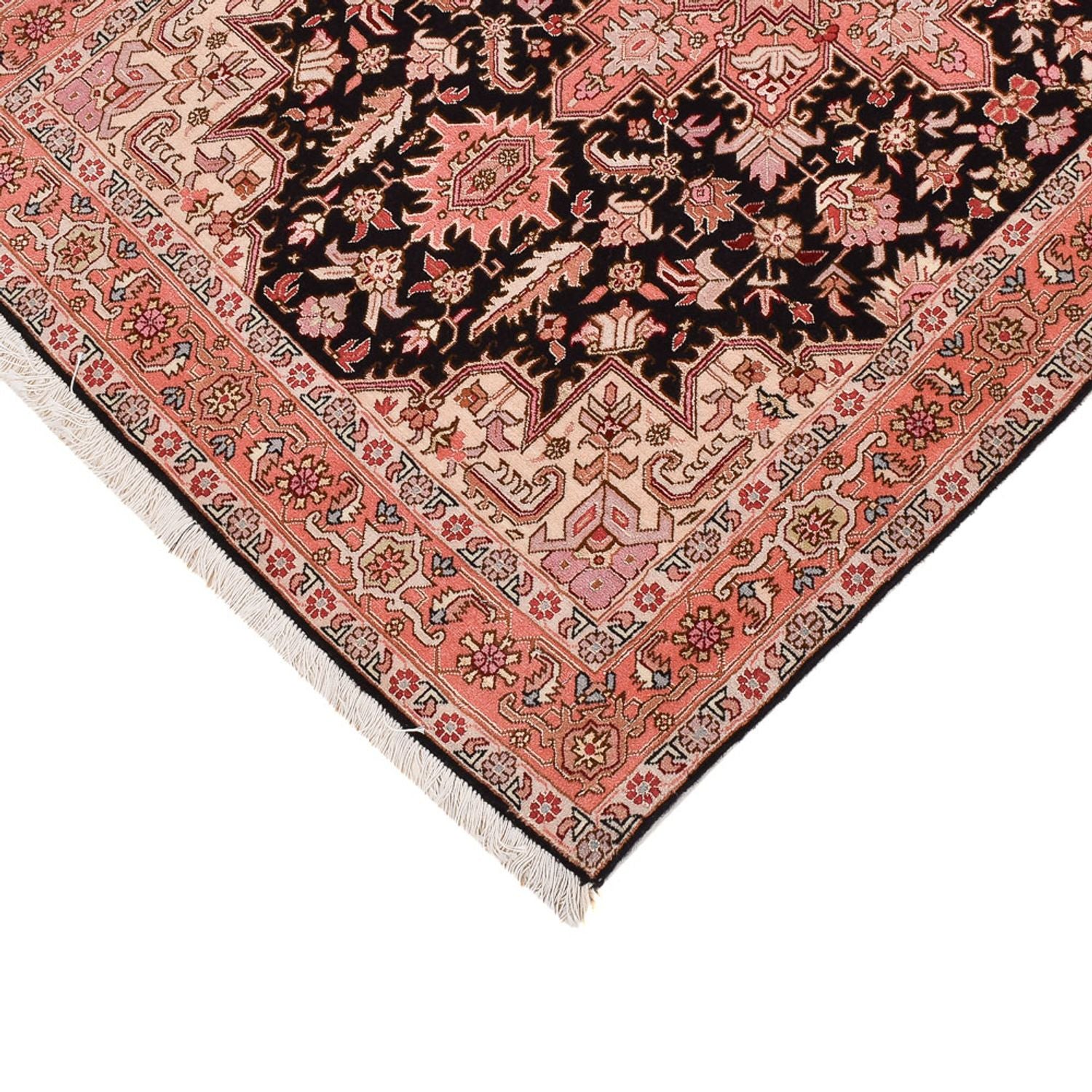 Løber Persisk tæppe - Tabriz - Royal - 352 x 90 cm - lysrød