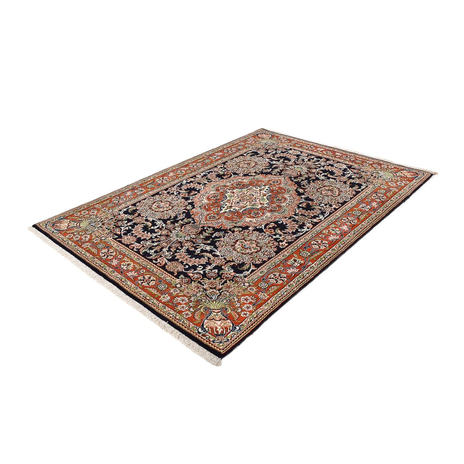 Persisk tæppe - Ghom - Royal - 208 x 137 cm - mørk beige