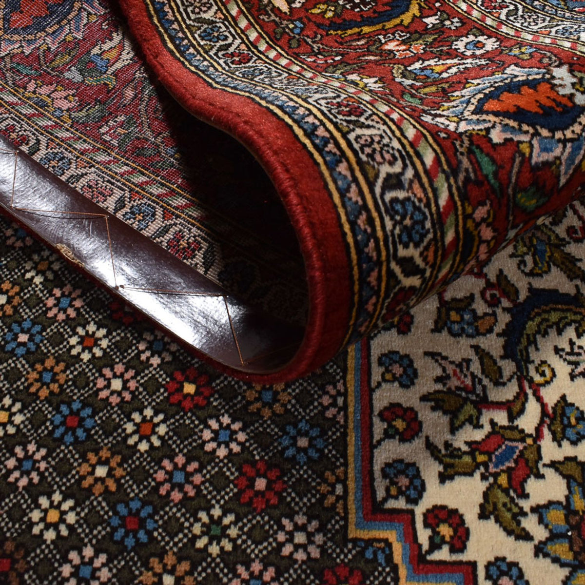 Persisk tæppe - Nomadisk - 320 x 214 cm - mørkeblå