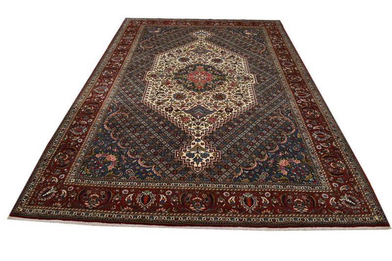 Persisk tæppe - Nomadisk - 320 x 214 cm - mørkeblå