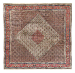 Persisk tæppe - Bijar firkantet  - 400 x 400 cm - rust