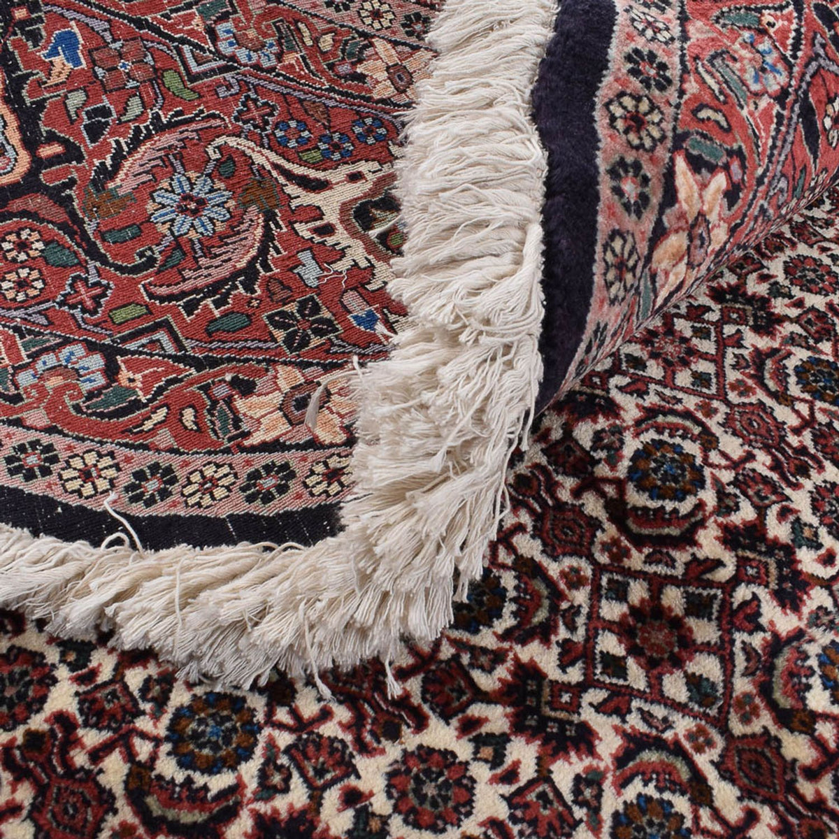 Persisk tæppe - Bijar rundt  - 300 x 300 cm - lysrød