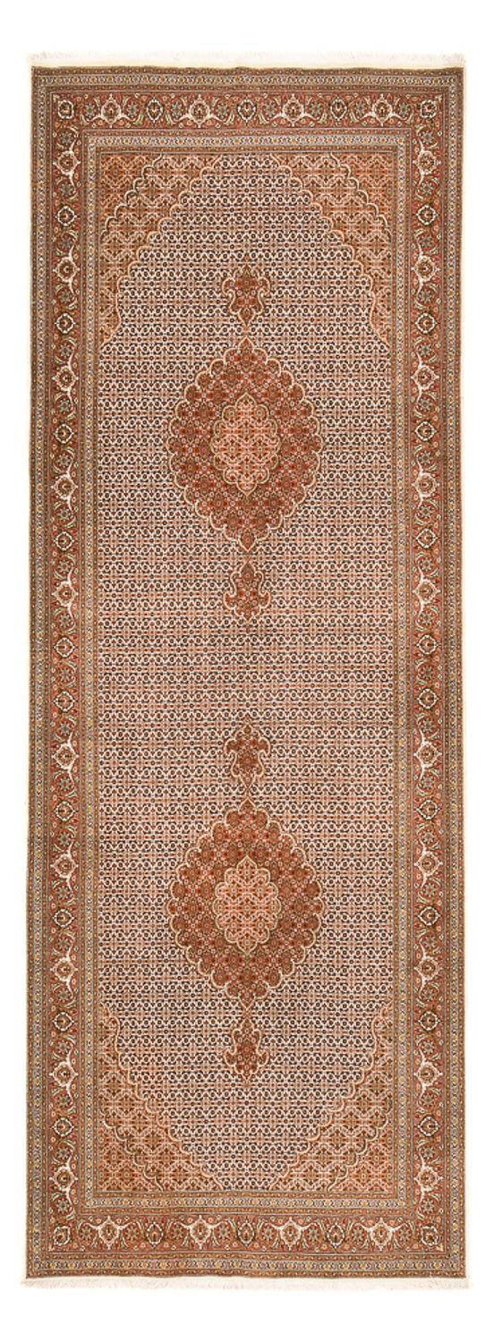Løber Persisk tæppe - Tabriz - Royal - 405 x 153 cm - rust