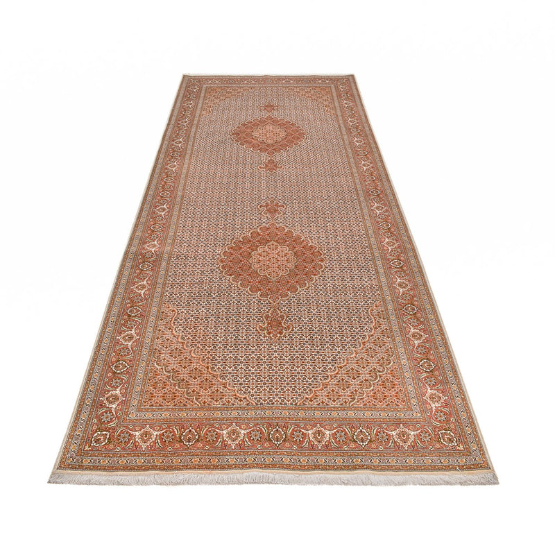 Løber Persisk tæppe - Tabriz - Royal - 405 x 153 cm - rust