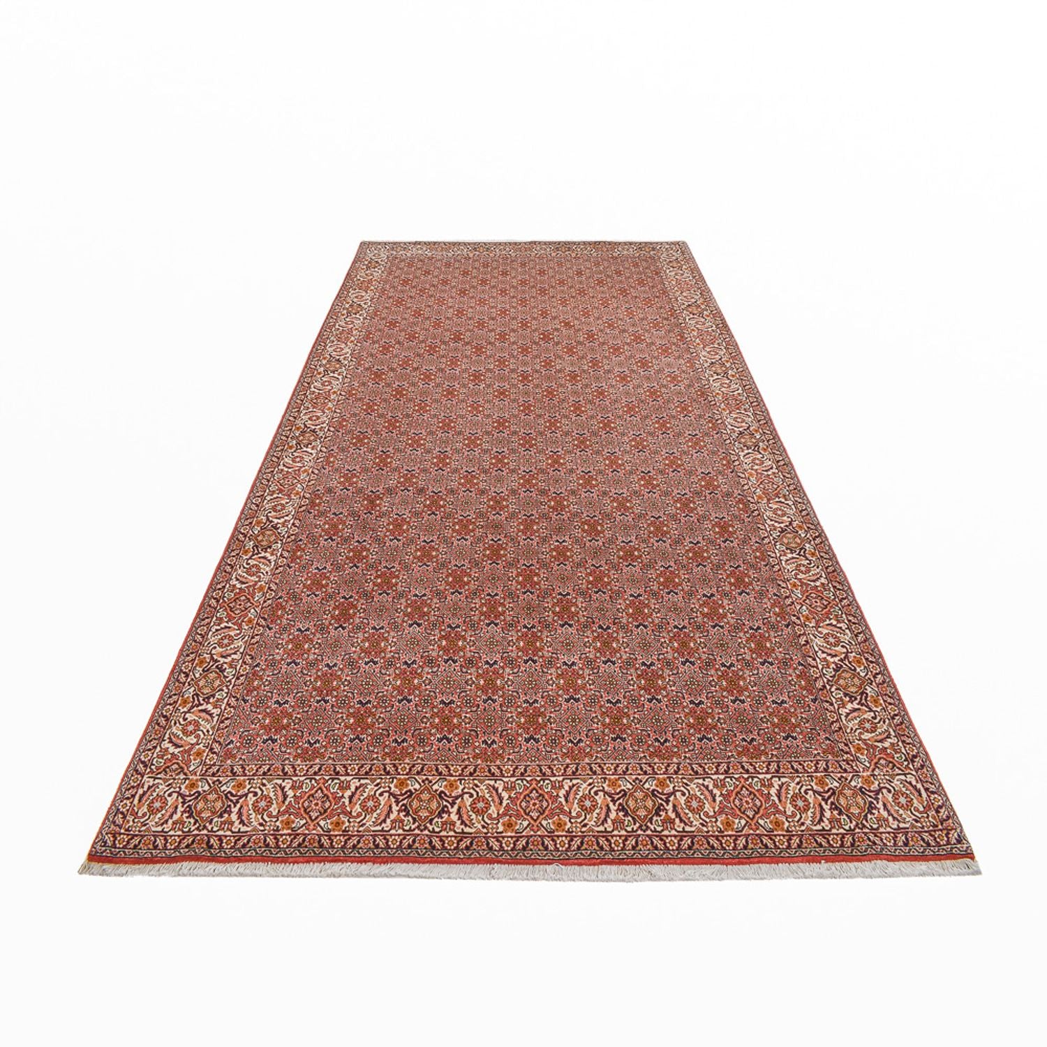 Løber Persisk tæppe - Bijar - 398 x 200 cm - rust