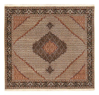 Persisk tæppe - Tabriz - Royal firkantet  - 203 x 195 cm - mørk beige