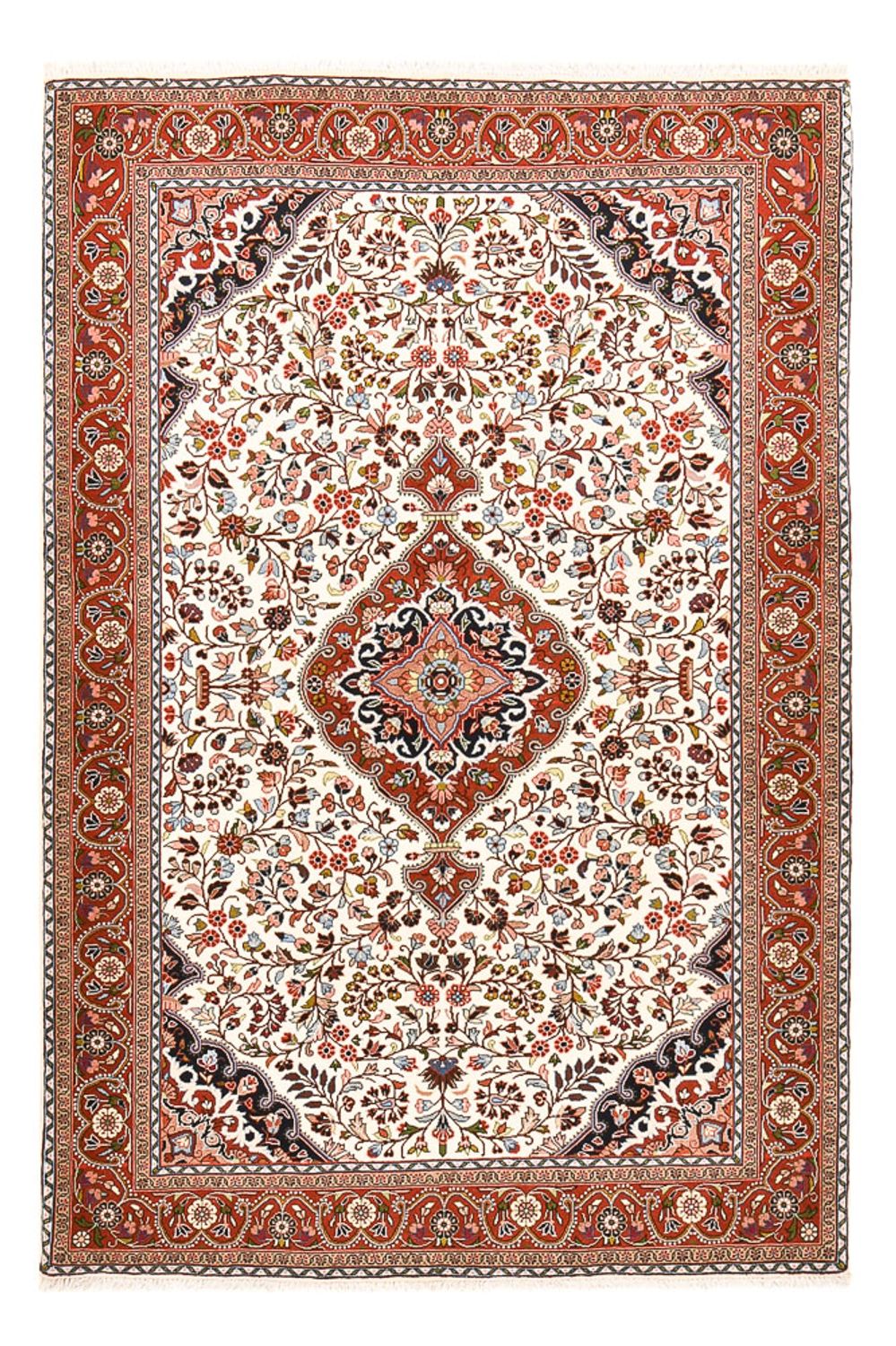 Persisk tæppe - Nomadisk - 205 x 138 cm - creme