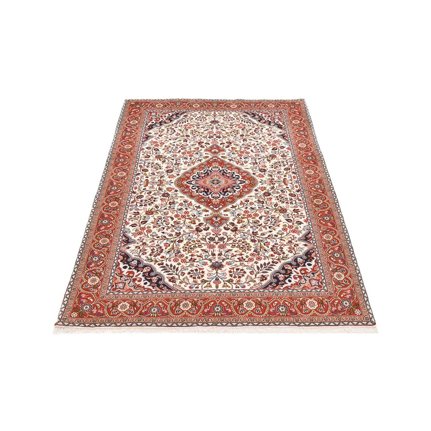 Persisk tæppe - Nomadisk - 205 x 138 cm - creme
